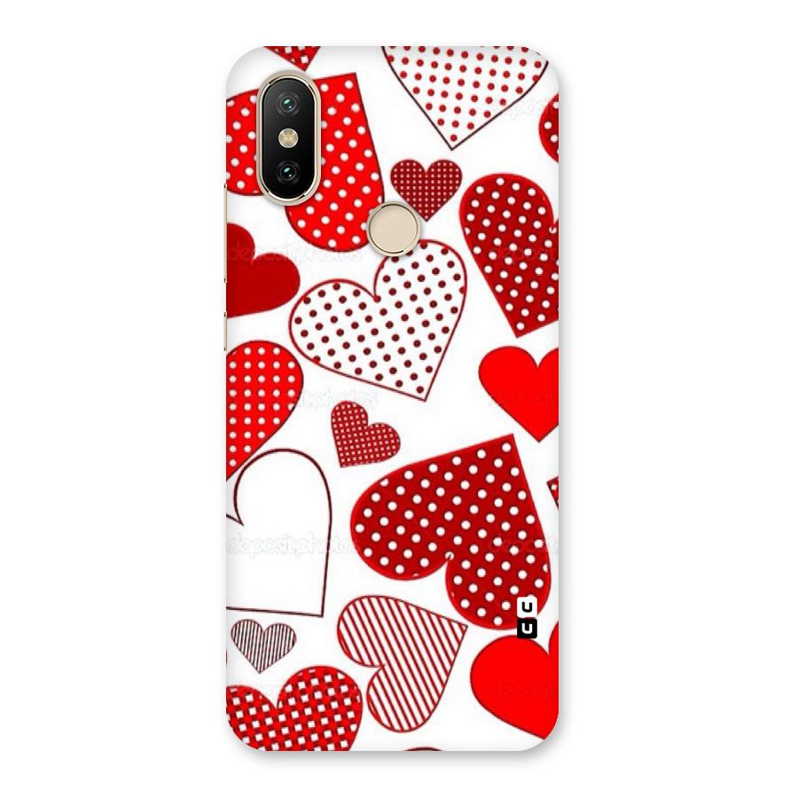 Style Hearts Back Case for Mi A2