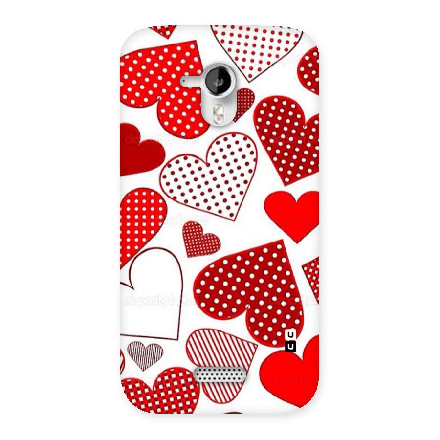 Style Hearts Back Case for Micromax Canvas HD A116
