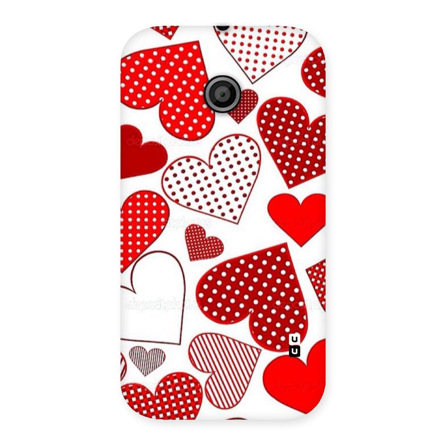 Style Hearts Back Case for Moto E