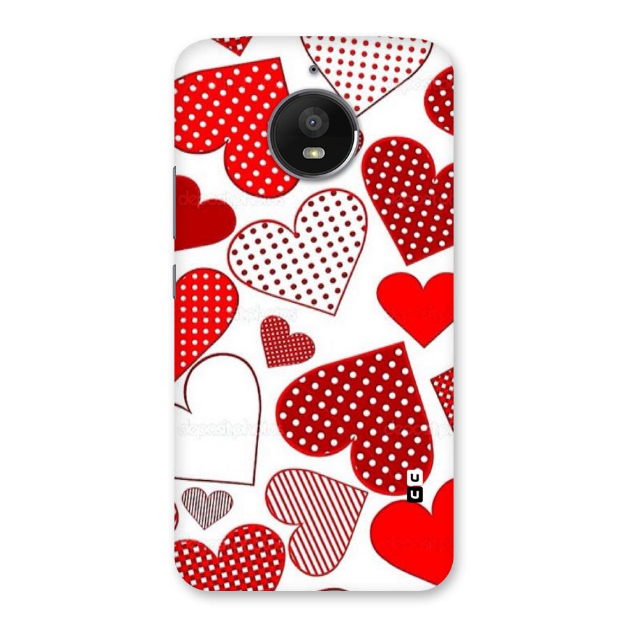 Style Hearts Back Case for Moto E4 Plus
