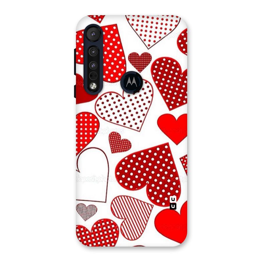 Style Hearts Back Case for Motorola One Macro
