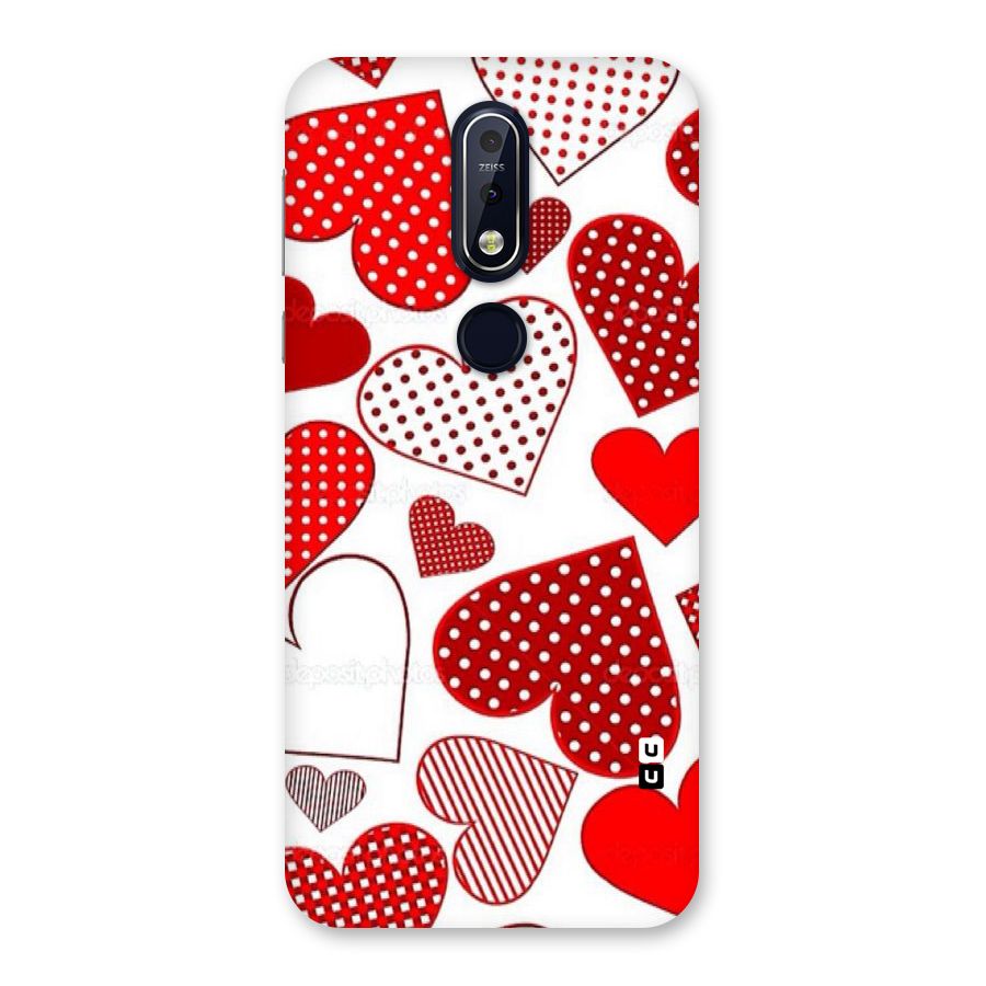 Style Hearts Back Case for Nokia 7.1
