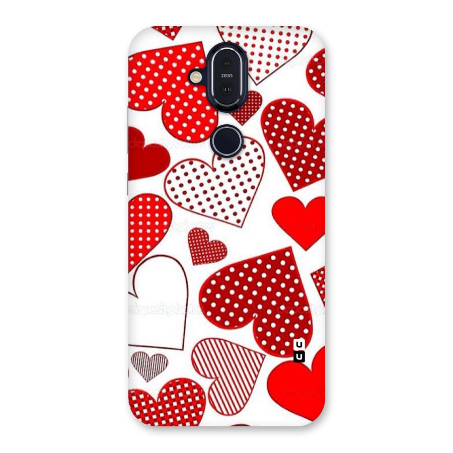 Style Hearts Back Case for Nokia 8.1