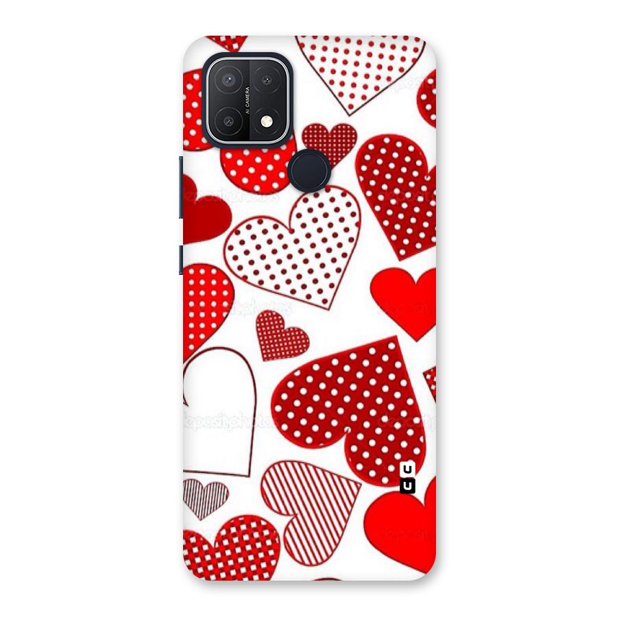 Style Hearts Back Case for Oppo A15