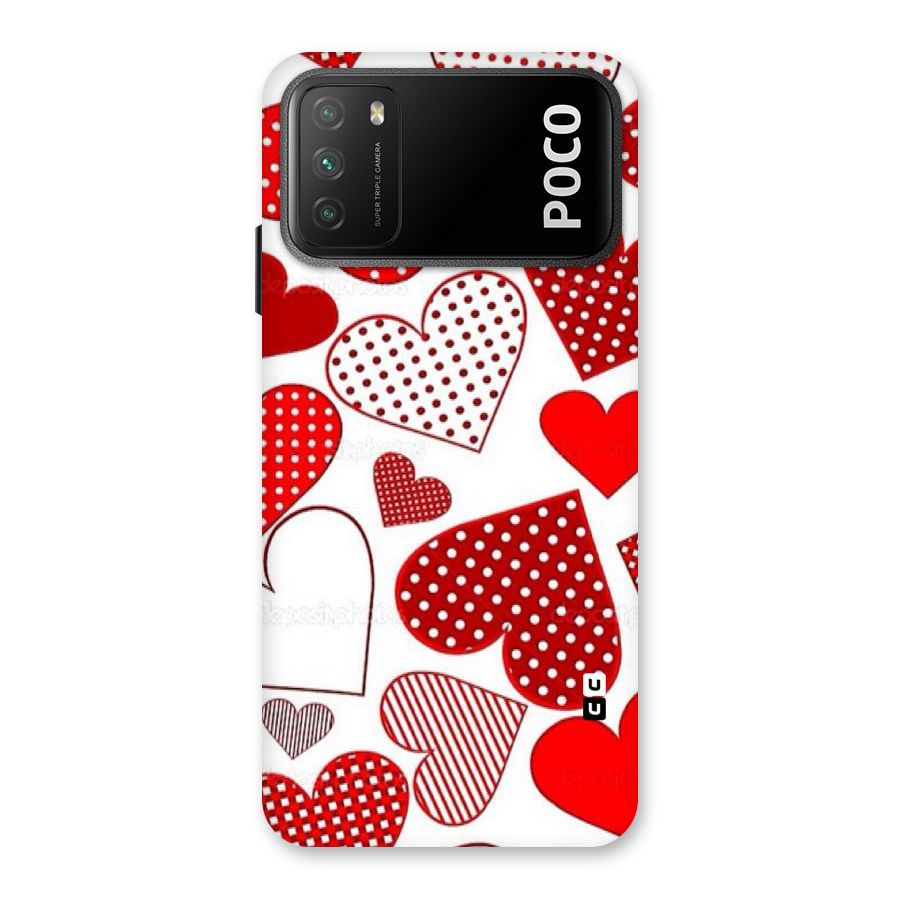 Style Hearts Back Case for Poco M3