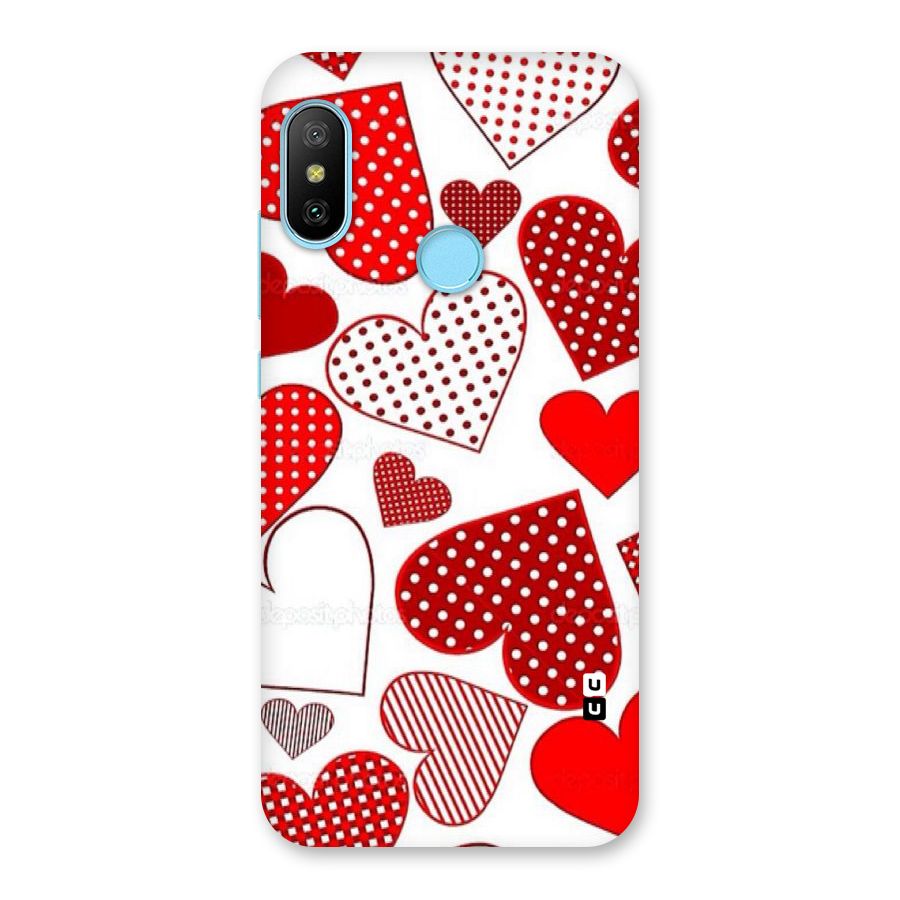Style Hearts Back Case for Redmi 6 Pro