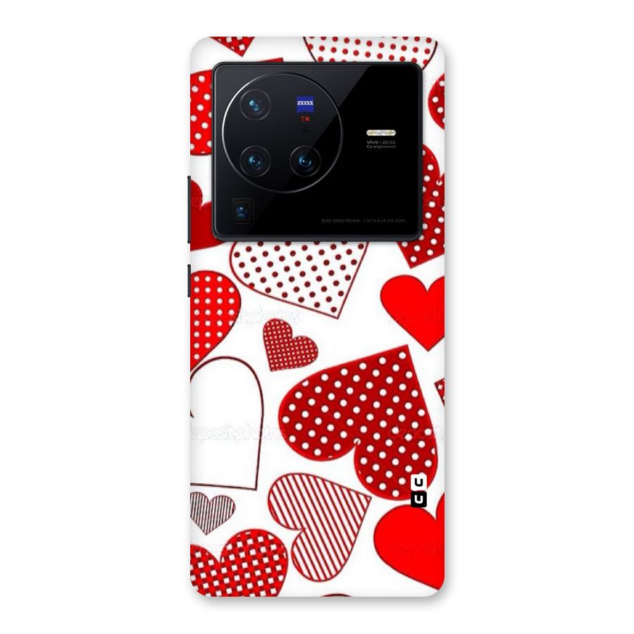 Style Hearts Back Case for Vivo X80 Pro
