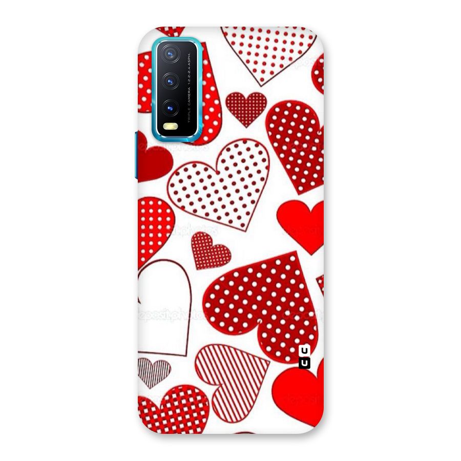 Style Hearts Back Case for Vivo Y20A
