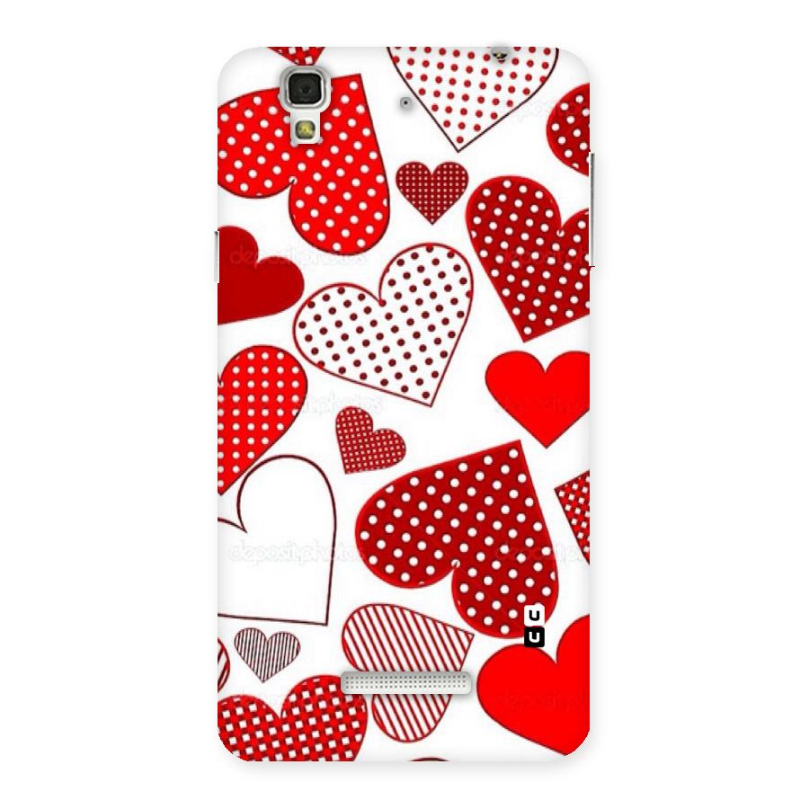 Style Hearts Back Case for YU Yureka Plus