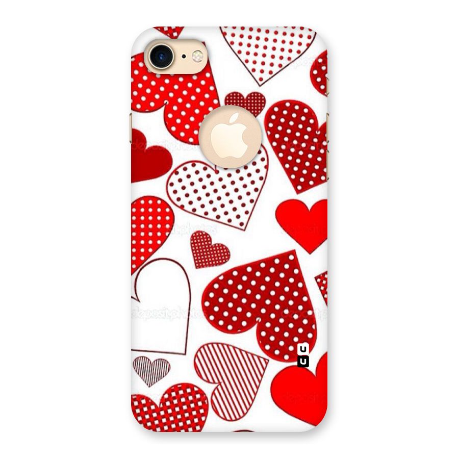 Style Hearts Back Case for iPhone 7 Logo Cut
