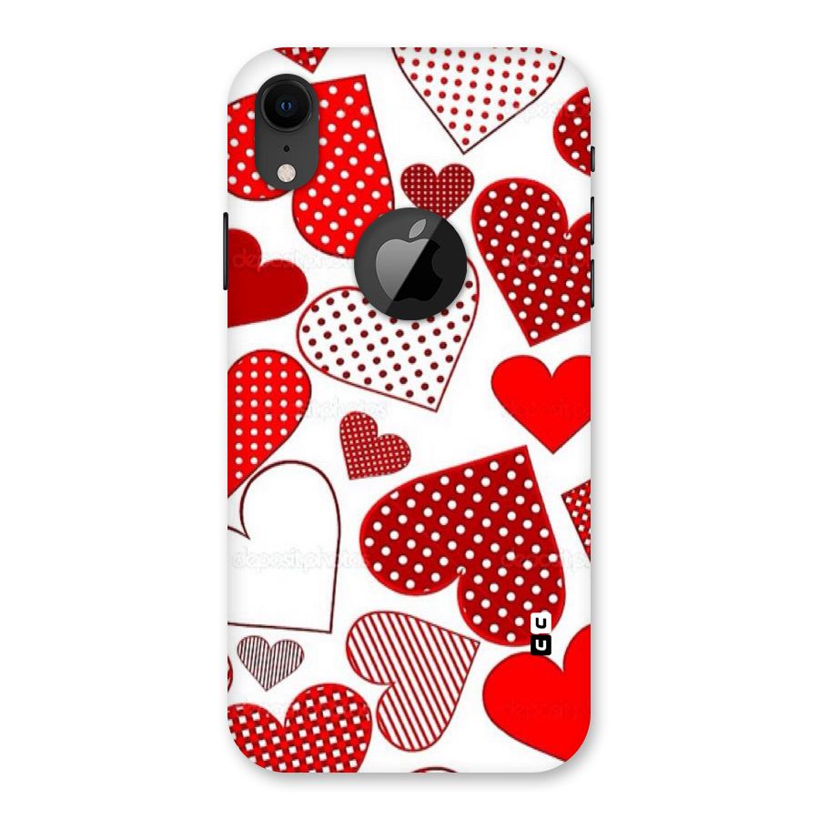Style Hearts Back Case for iPhone XR Logo Cut