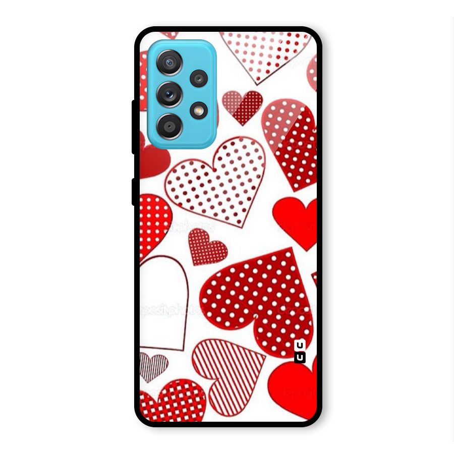 Style Hearts Glass Back Case for Galaxy A52