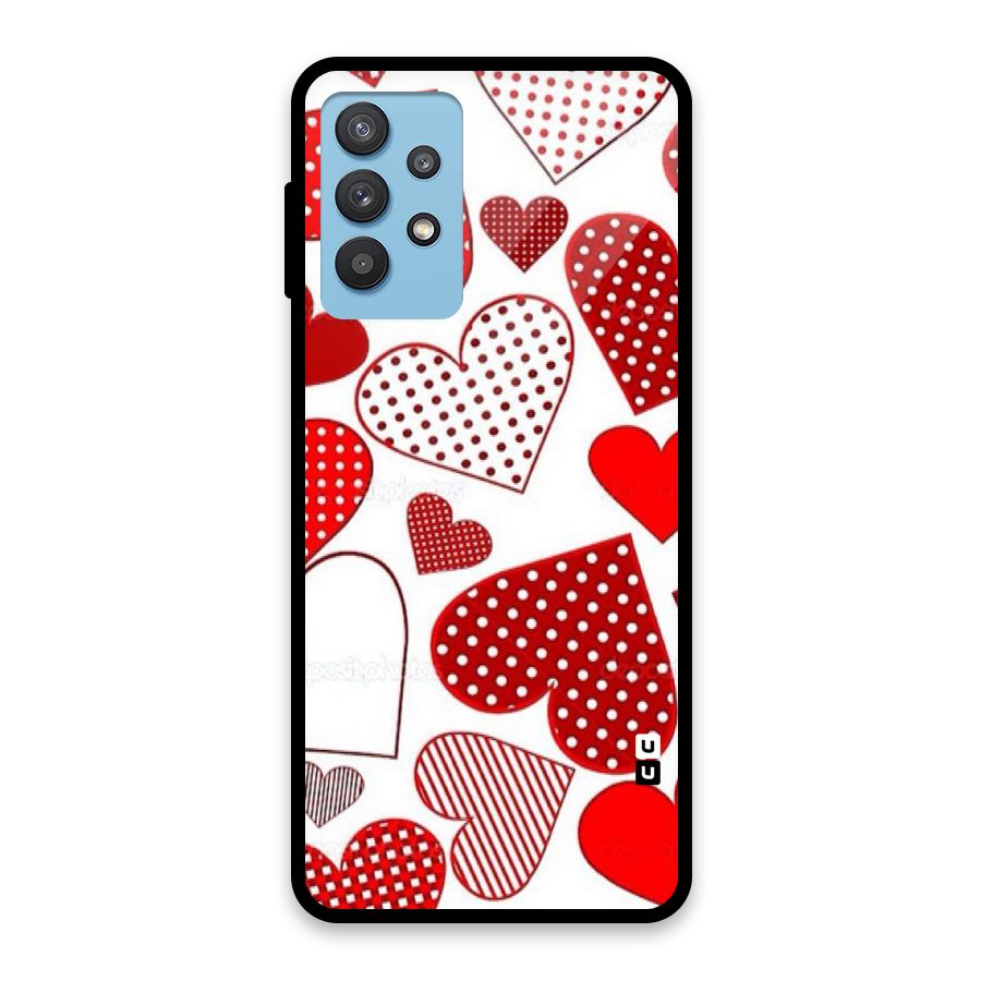 Style Hearts Glass Back Case for Galaxy M32 5G