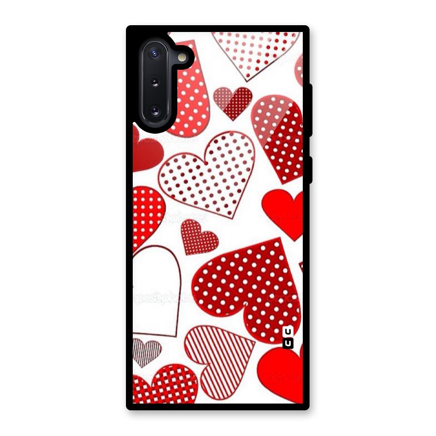 Style Hearts Glass Back Case for Galaxy Note 10