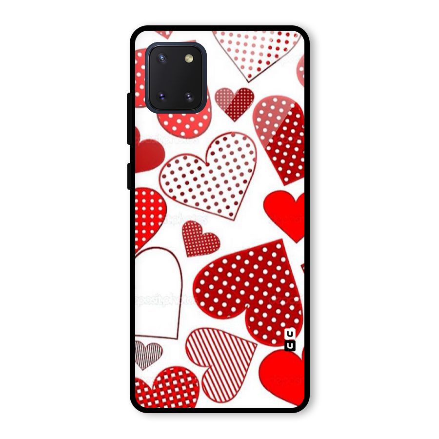 Style Hearts Glass Back Case for Galaxy Note 10 Lite