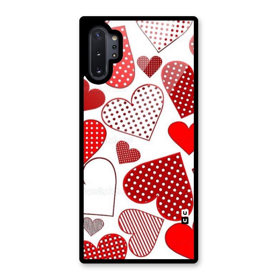 Style Hearts Glass Back Case for Galaxy Note 10 Plus