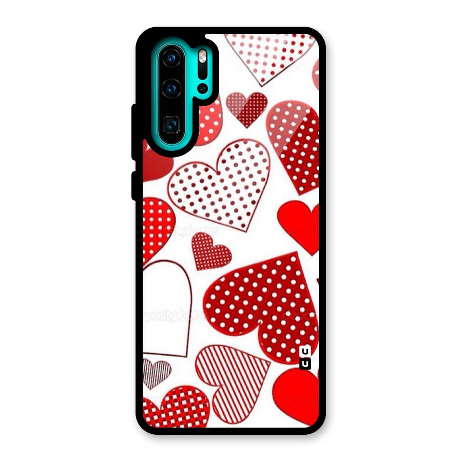 Style Hearts Glass Back Case for Huawei P30 Pro