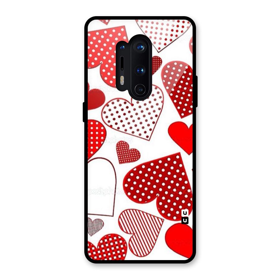 Style Hearts Glass Back Case for OnePlus 8 Pro