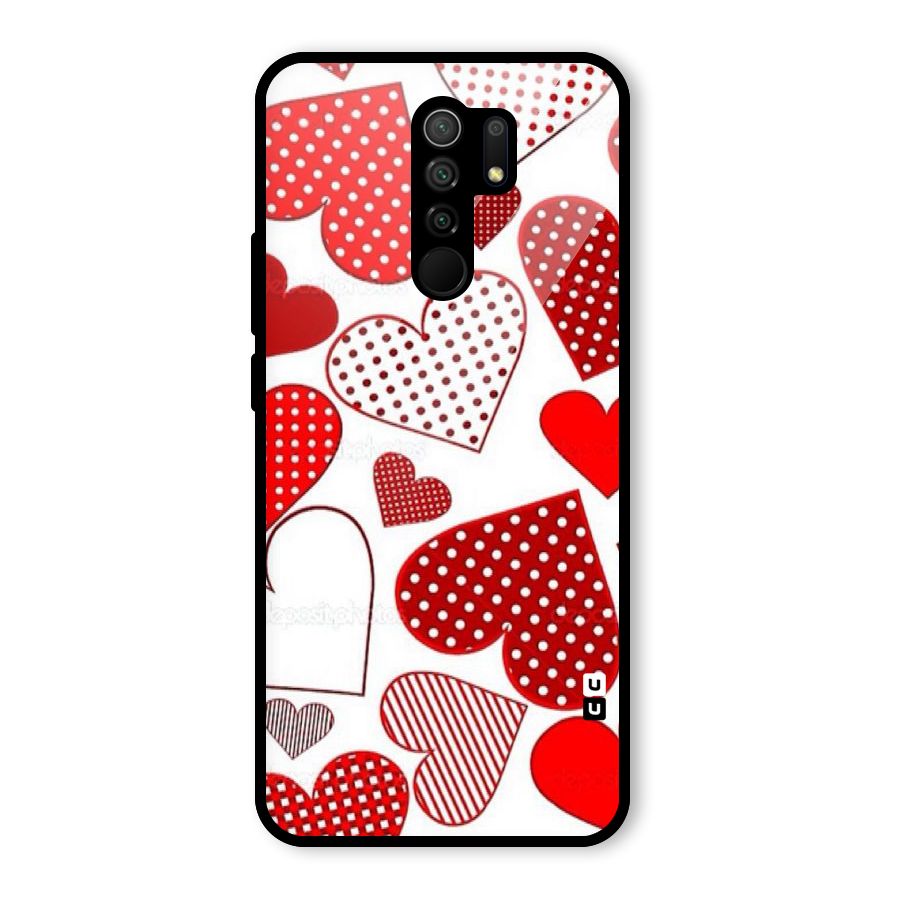 Style Hearts Glass Back Case for Poco M2