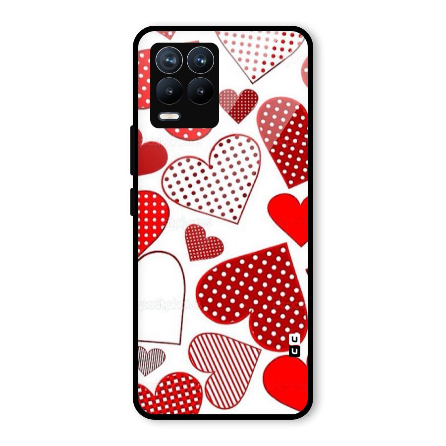 Style Hearts Glass Back Case for Realme 8