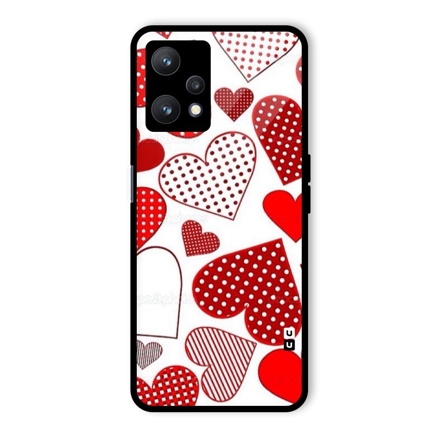 Style Hearts Glass Back Case for Realme 9 Pro 5G