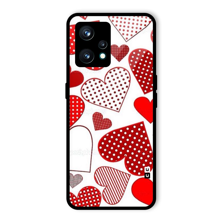 Style Hearts Glass Back Case for Realme 9 Pro Plus 5G