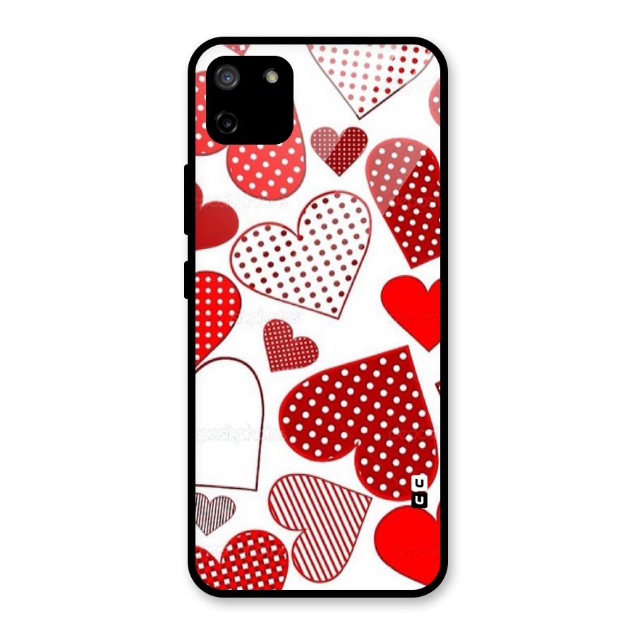 Style Hearts Glass Back Case for Realme C11
