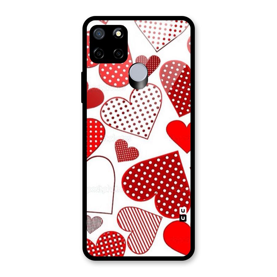 Style Hearts Glass Back Case for Realme Narzo 20