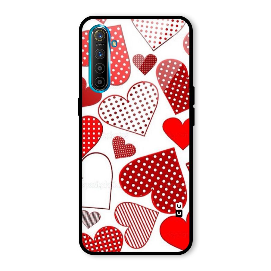 Style Hearts Glass Back Case for Realme X2