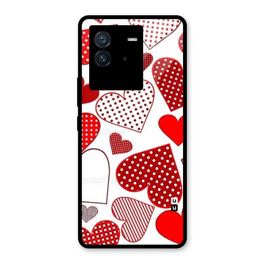 Style Hearts Glass Back Case for Vivo iQOO Neo 6 5G