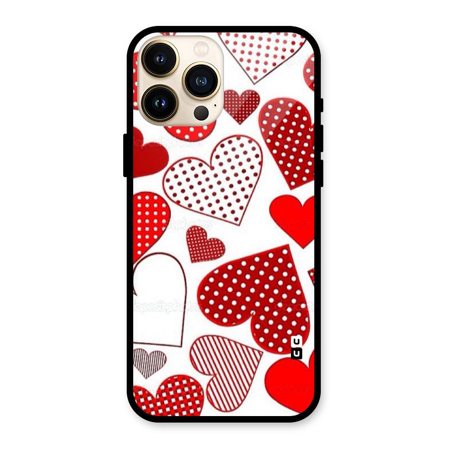 Style Hearts Glass Back Case for iPhone 13 Pro Max