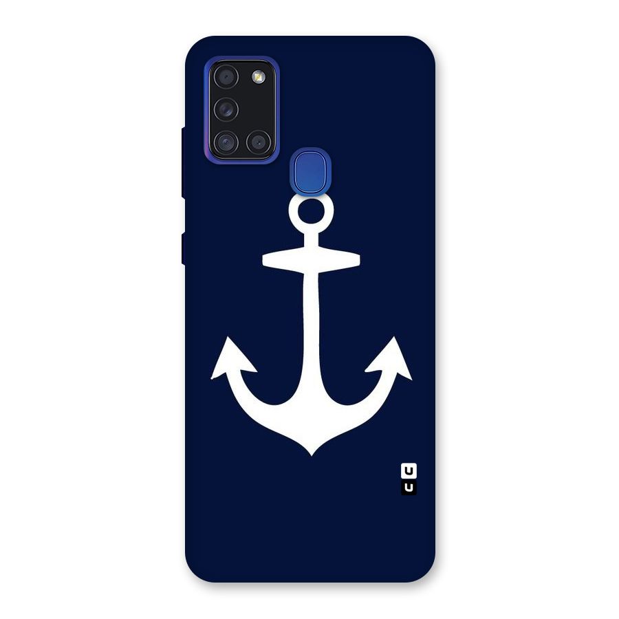 Stylish Anchor Design Back Case for Galaxy A21s