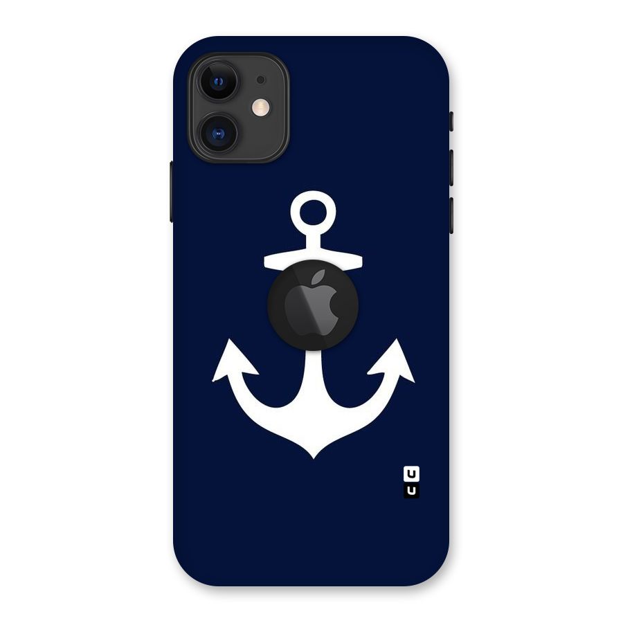 Stylish Anchor Design Back Case for iPhone 11 Logo Cut