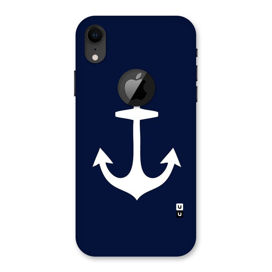 Stylish Anchor Design Back Case for iPhone XR Logo Cut