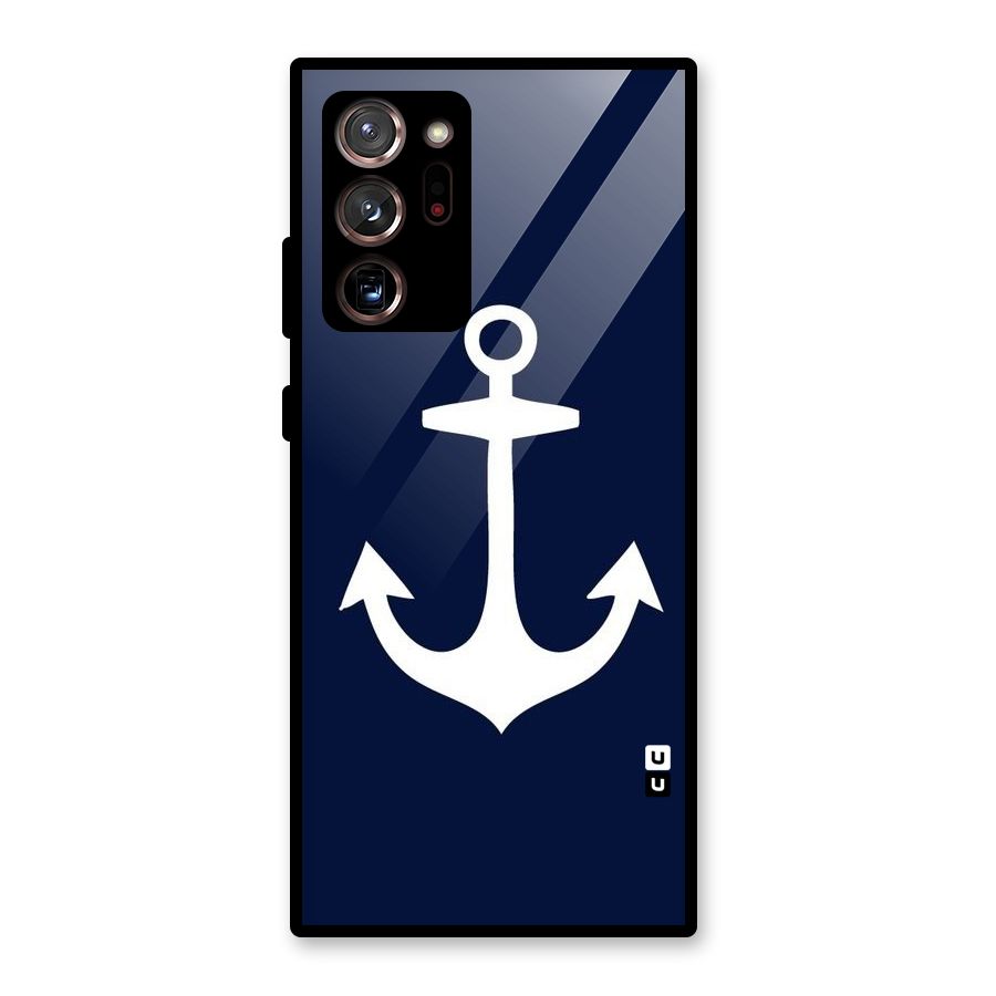 Stylish Anchor Design Glass Back Case for Galaxy Note 20 Ultra