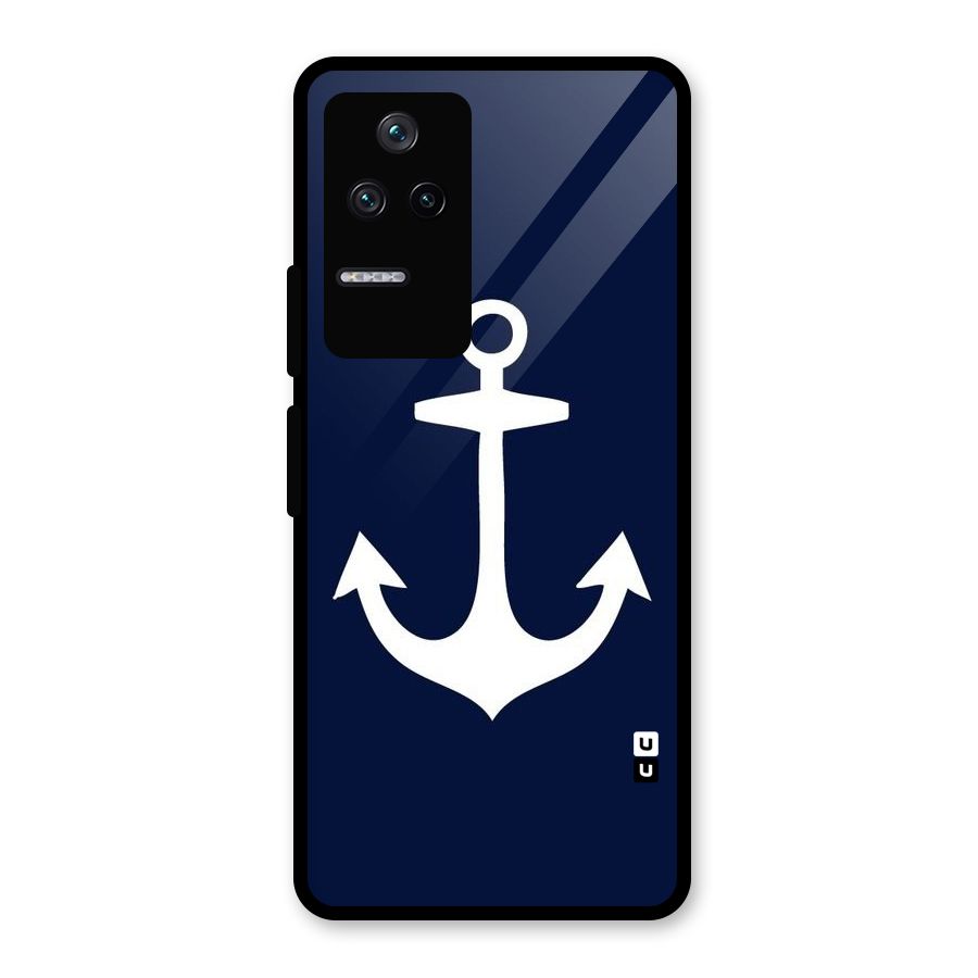Stylish Anchor Design Glass Back Case for Poco F4 5G