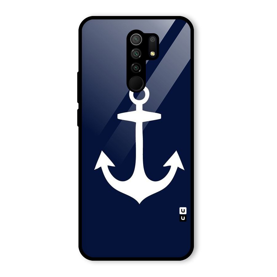 Stylish Anchor Design Glass Back Case for Poco M2