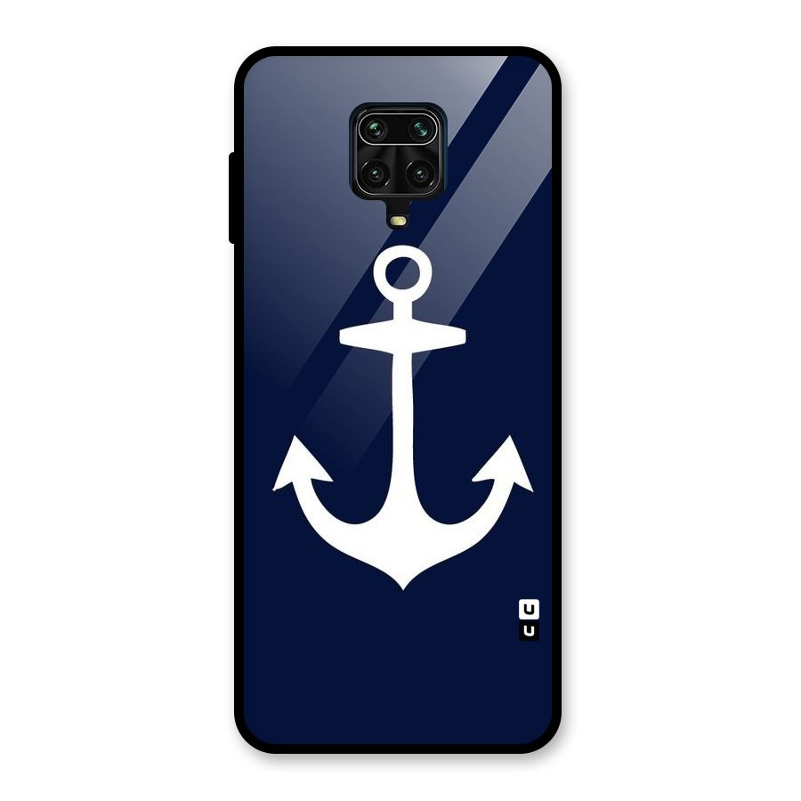 Stylish Anchor Design Glass Back Case for Poco M2 Pro