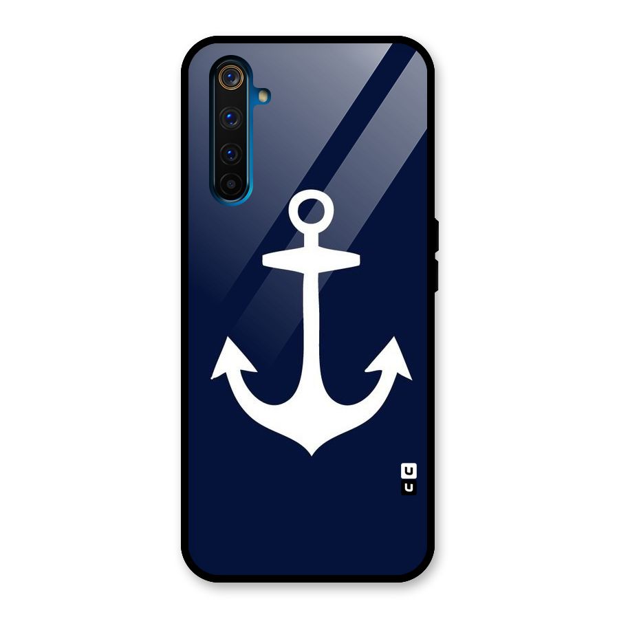 Stylish Anchor Design Glass Back Case for Realme 6 Pro