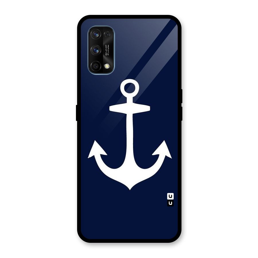 Stylish Anchor Design Glass Back Case for Realme 7 Pro