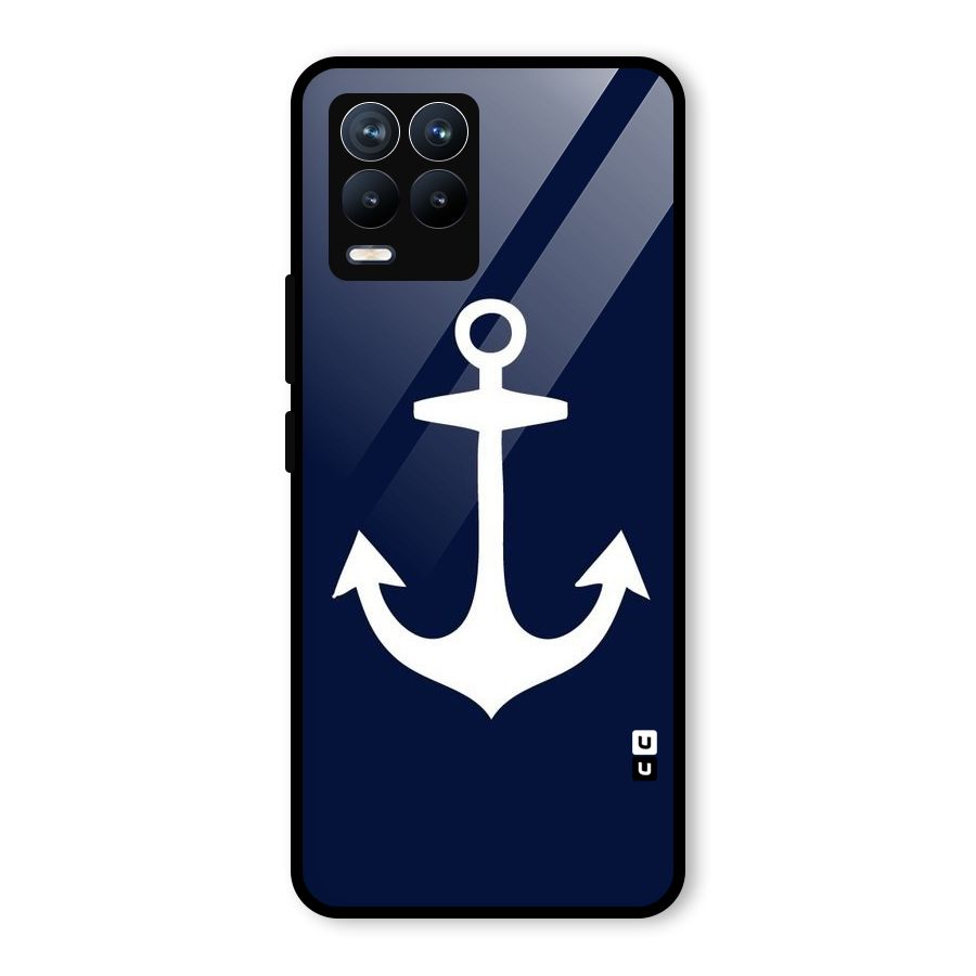 Stylish Anchor Design Glass Back Case for Realme 8 Pro