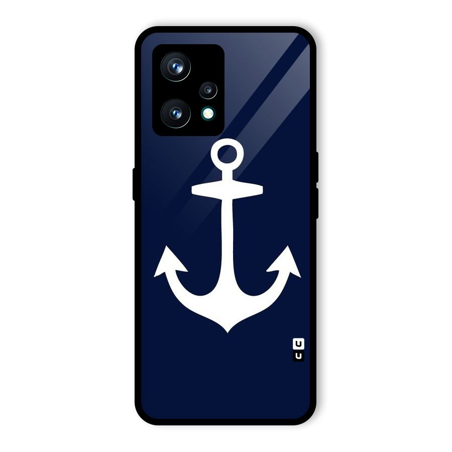 Stylish Anchor Design Glass Back Case for Realme 9 Pro Plus 5G