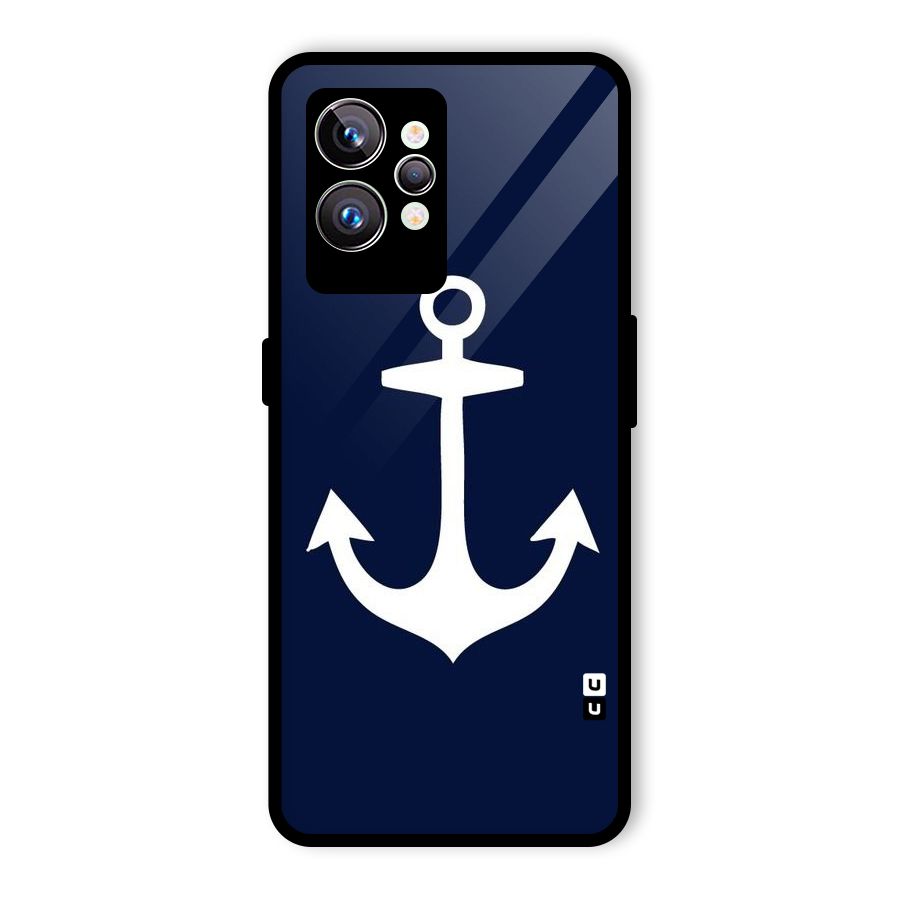 Stylish Anchor Design Glass Back Case for Realme GT2 Pro