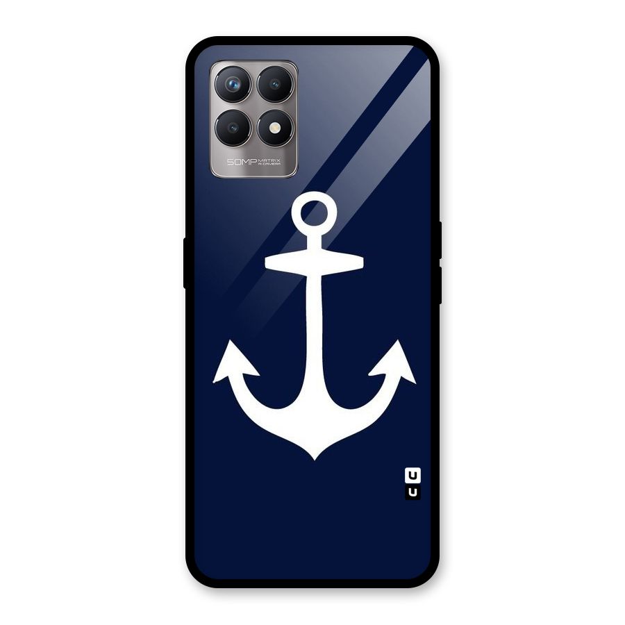 Stylish Anchor Design Glass Back Case for Realme Narzo 50