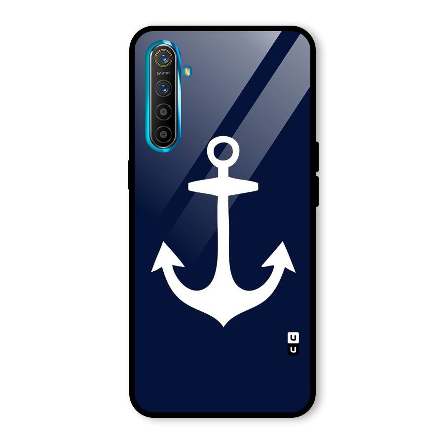 Stylish Anchor Design Glass Back Case for Realme XT