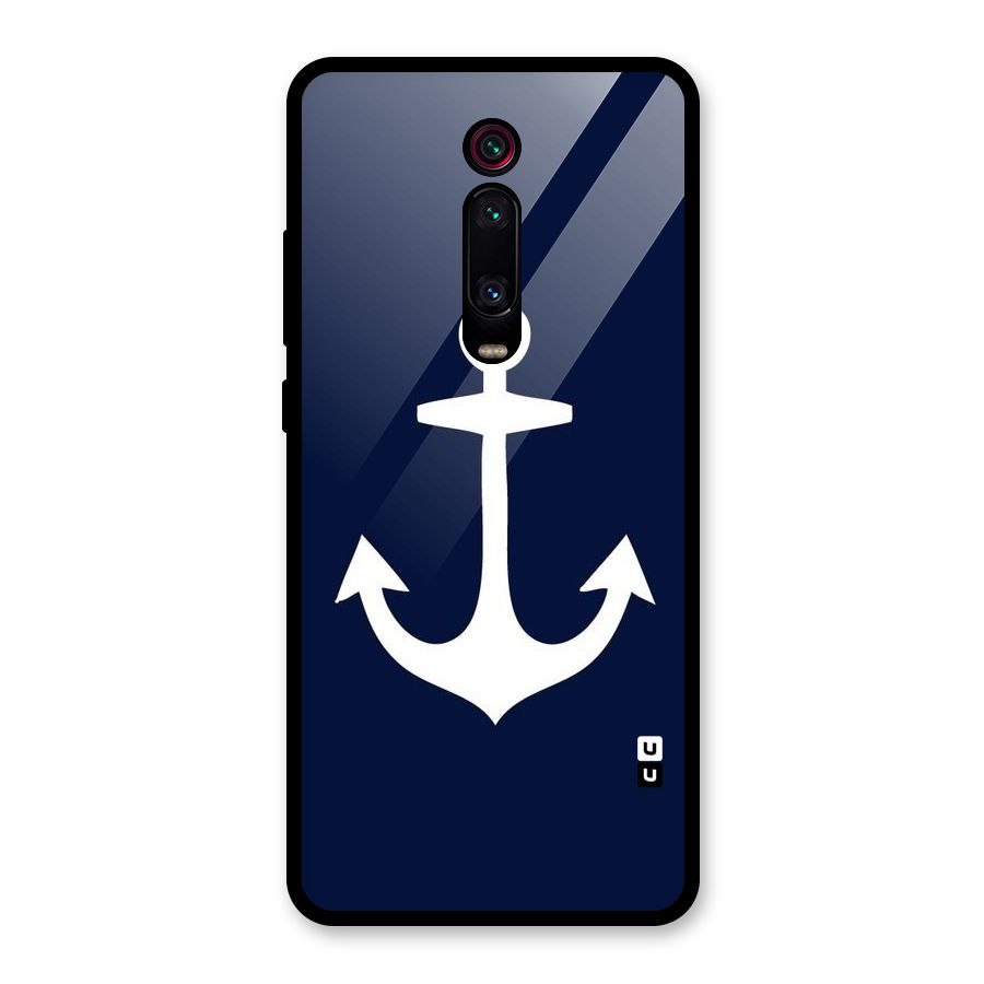 Stylish Anchor Design Glass Back Case for Redmi K20 Pro