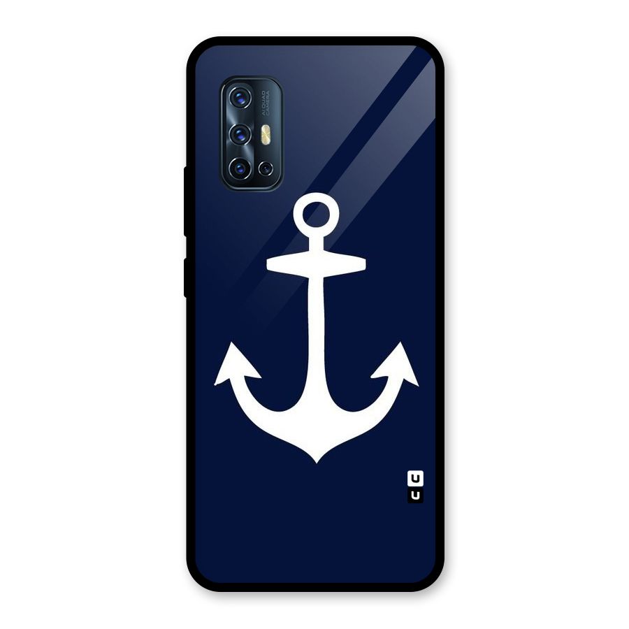 Stylish Anchor Design Glass Back Case for Vivo V17