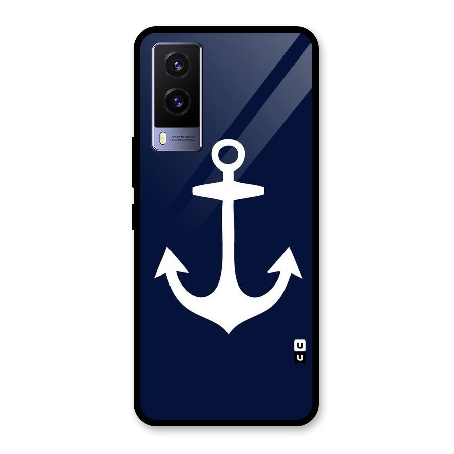 Stylish Anchor Design Glass Back Case for Vivo V21e 5G