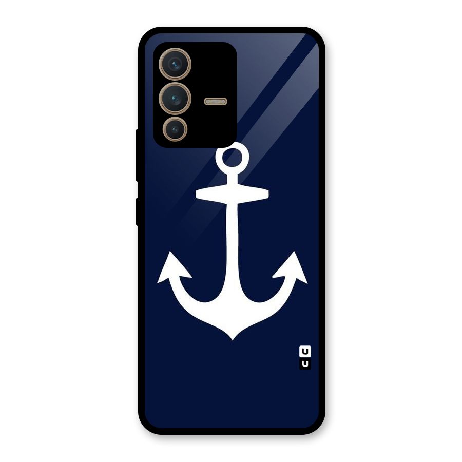 Stylish Anchor Design Glass Back Case for Vivo V23 5G