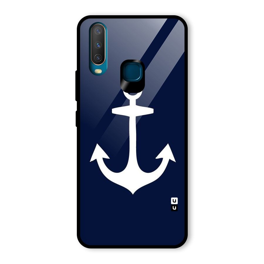 Stylish Anchor Design Glass Back Case for Vivo Y15